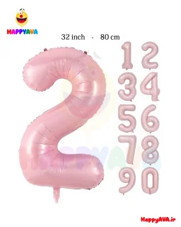 بادکنک فویلی عدد 32 اینچ صورتی پاستلی فونت آمریکایی%shop-name%%product-name%%price%