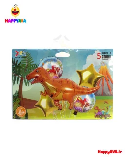 بادکنک فویلی پک پنج تیکه دایناسور%price%