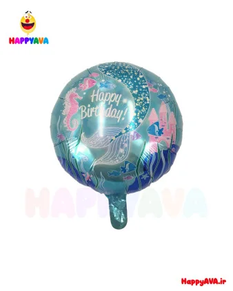 بادکنک فویلی گرد پری دریایی45,000 تومان