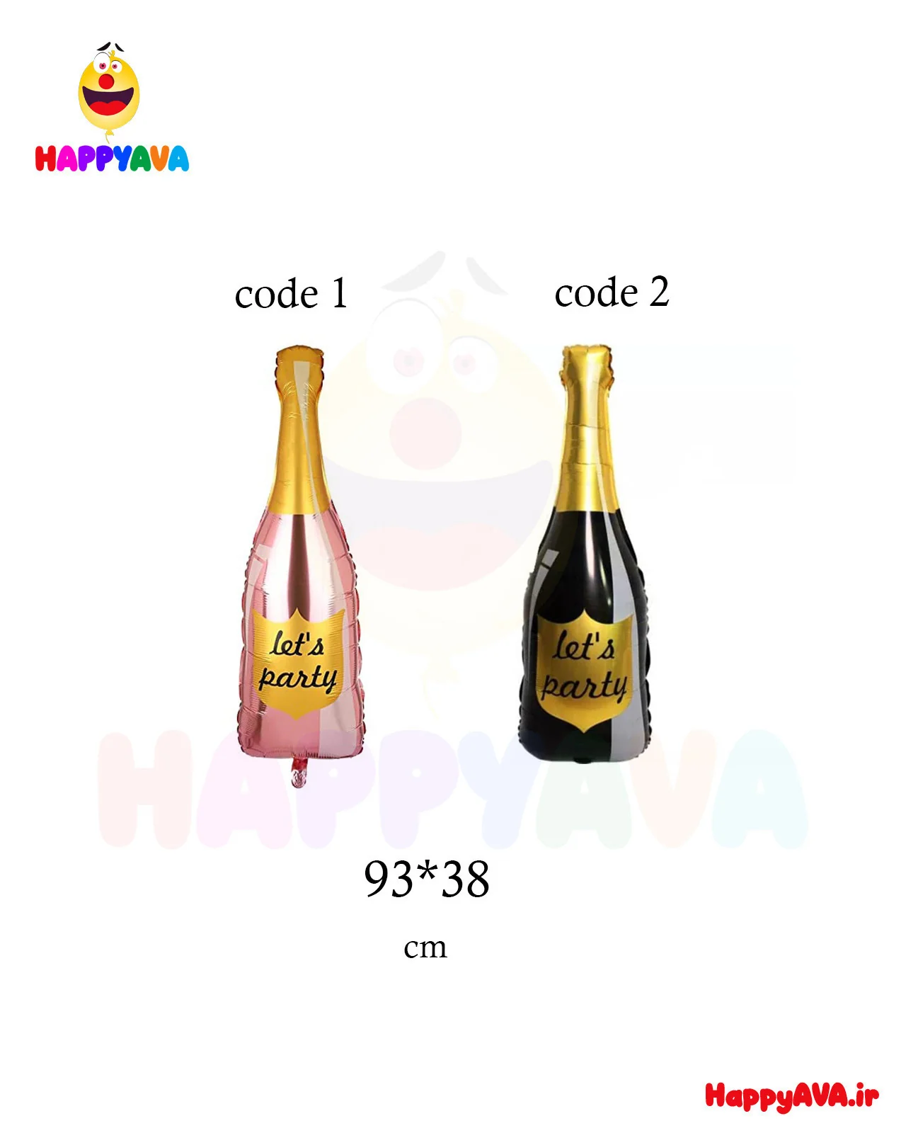 بادکنک فویلی شیشه شامپاین Lets party