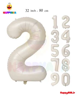 بادکنک فویلی عدد 32اینچ کرم%price%