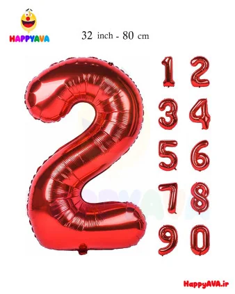 بادکنک فویلی عدد 32اینچ قرمز