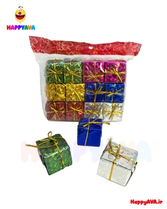 اکسسوری تزیین درخت کریسمس مدل جعبه کادو