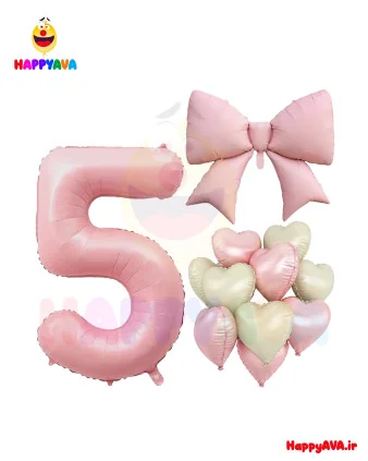 پک تولدی صورتی (12 تکه) |Happy Ava